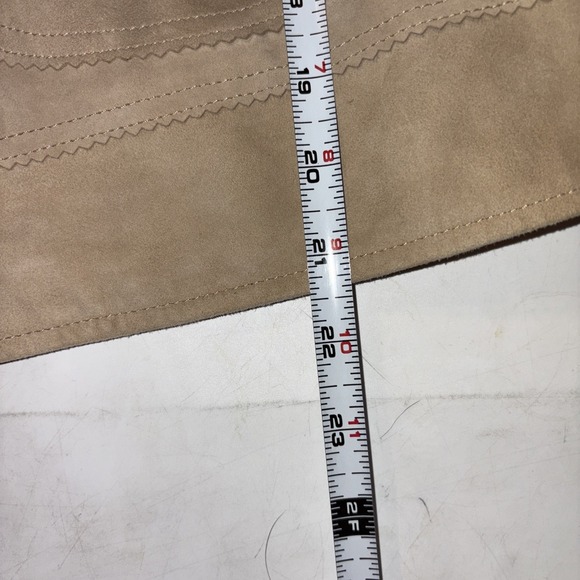 Lauren Ralph Lauren Suede Leather Fringe Western Jacket Camel Women's 18 - Picture 11 of 11